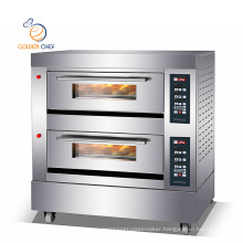 Factory Sale Bread Making Machine Bakery Oven With Digital Control  Stainless steel 2 Deck 6 Trays Baking Gas Oven Manufacturers